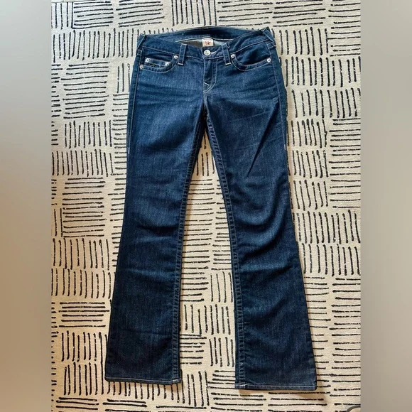 True Religion Dark Blue Boot Cut Jeans - Picture 2 of 7